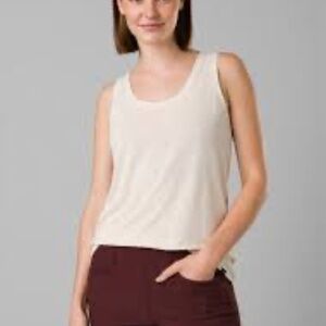 Prana Cream Champagne Cozy Up Tank Size Medium
